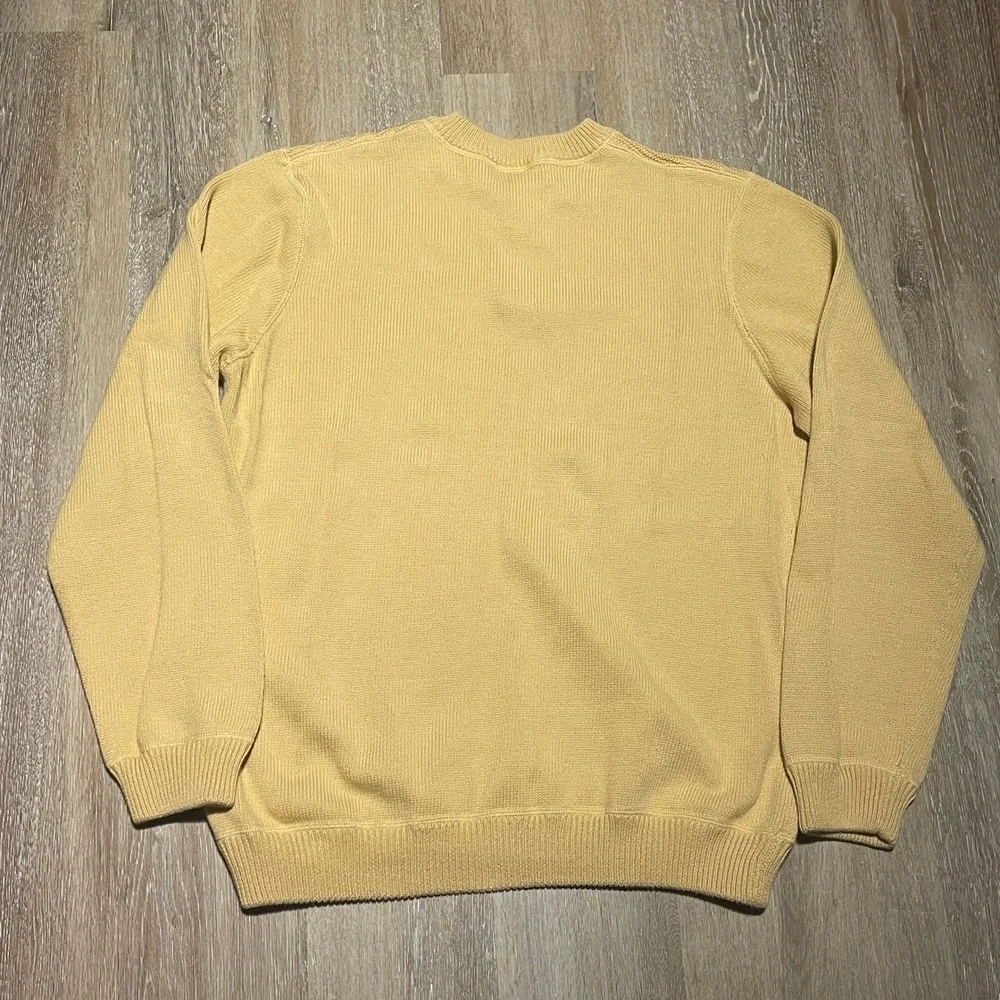 Eddie Bauer Mens Tan Cotton Henley Sweater Long Sleeve Size‎ L
